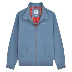 Lambretta Mens Shower Resistant Harrington Jacket / Mid Blue